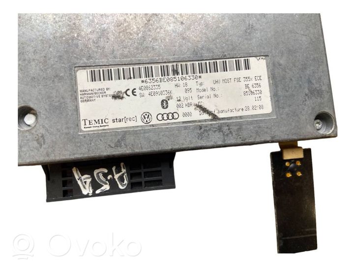 Audi A6 S6 C5 4B Module unité de contrôle Bluetooth 4E0862335