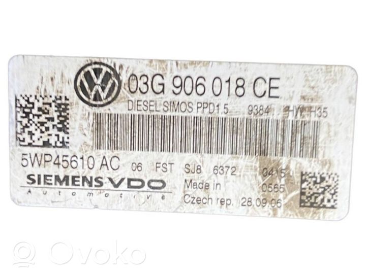 Volkswagen PASSAT B6 Sterownik / Moduł ECU 03G906018CE