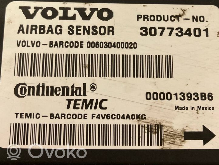 Volvo V50 Oro pagalvių valdymo blokas 30773401