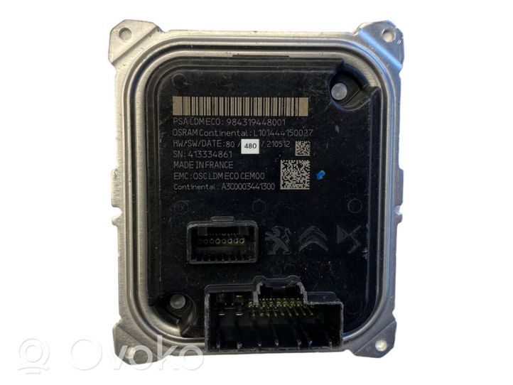 Citroen DS4 LED ballast control module 984319448001
