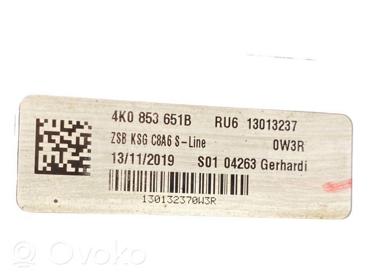 Audi A6 S6 C8 4K Grotelės viršutinės 4K0853651B