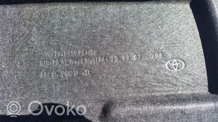 Toyota Yaris Alfombra revestimiento del maletero/compartimiento de carga 584100D010B0