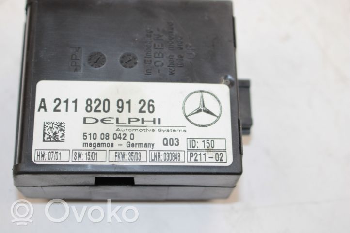 Mercedes-Benz SL R230 Hälytyksen ohjainlaite/moduuli A2118209126