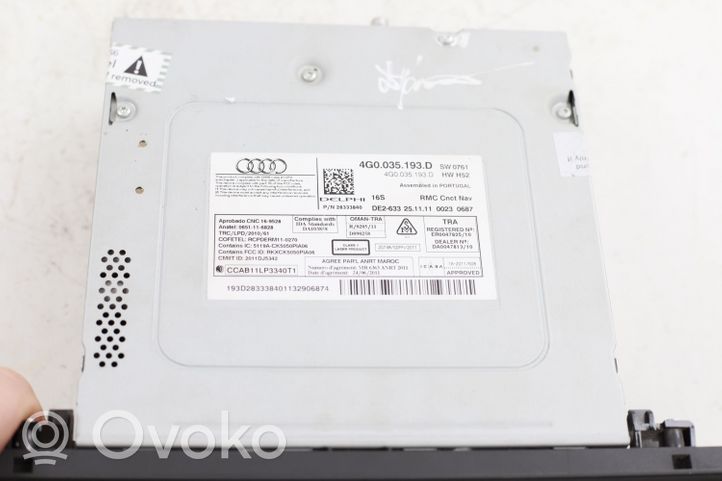 Audi A6 S6 C7 4G Unité de navigation Lecteur CD / DVD 4G0035193D