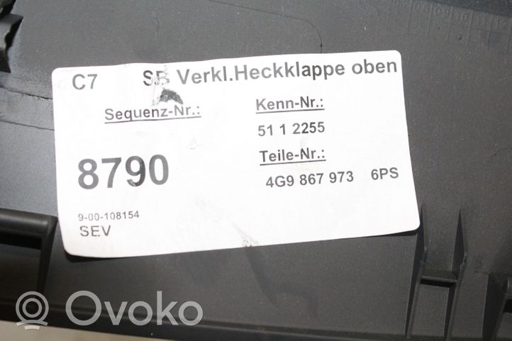 Audi A6 S6 C7 4G Takaluukun/tavaratilan ylempi verhoilu 4G9867973