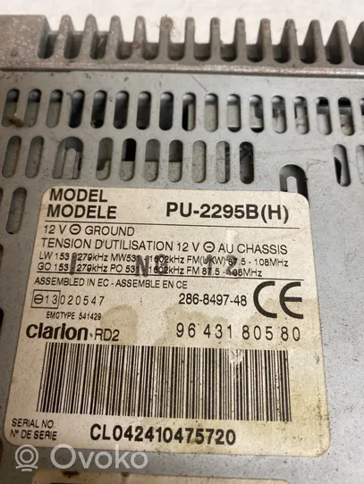 Citroen C5 Radio / CD/DVD atskaņotājs / navigācija 9643180580