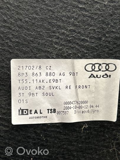 Audi A3 S3 8P Garniture latérale de console centrale arrière 8P3863880AG