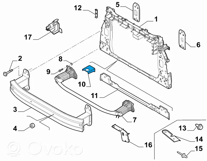 Jeep Renegade Fixation de radiateur 51960717