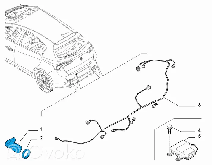 Alfa Romeo Giulietta Sensore di parcheggio PDC 735477988