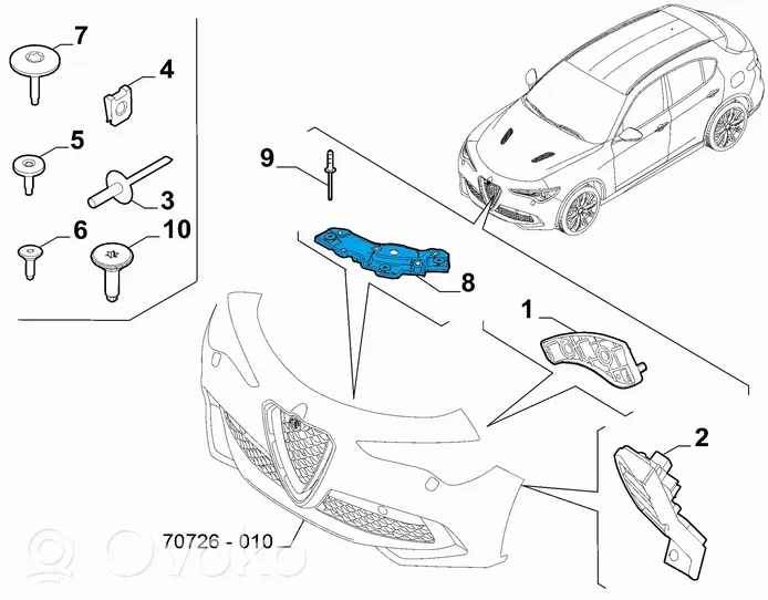 Alfa Romeo Stelvio Etupuskurin kannake 50543942