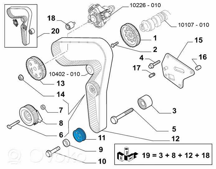 Alfa Romeo Stelvio Pignon de distribution, vilebrequin 46341140