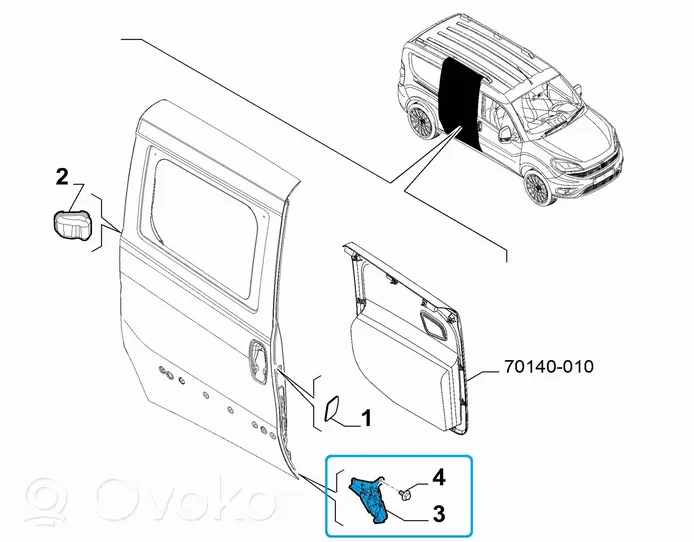 Fiat Doblo Liukuoven alempi rullaohjain/sarana 51842450