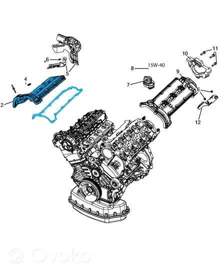 Jeep Grand Cherokee Copertura per bilanciere albero a camme 68147538AB