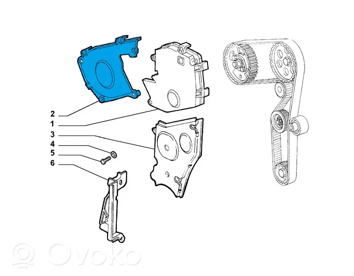 Lancia Musa Osłona paska / łańcucha rozrządu 46530206