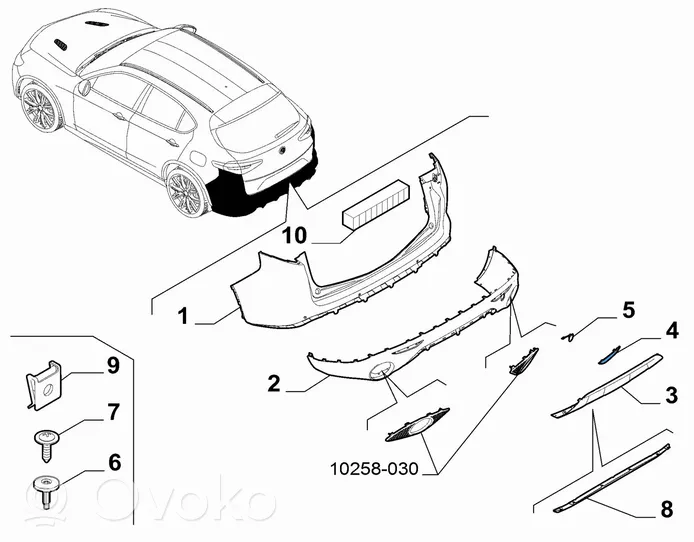 Alfa Romeo Stelvio Galinis atšvaitas 50553182