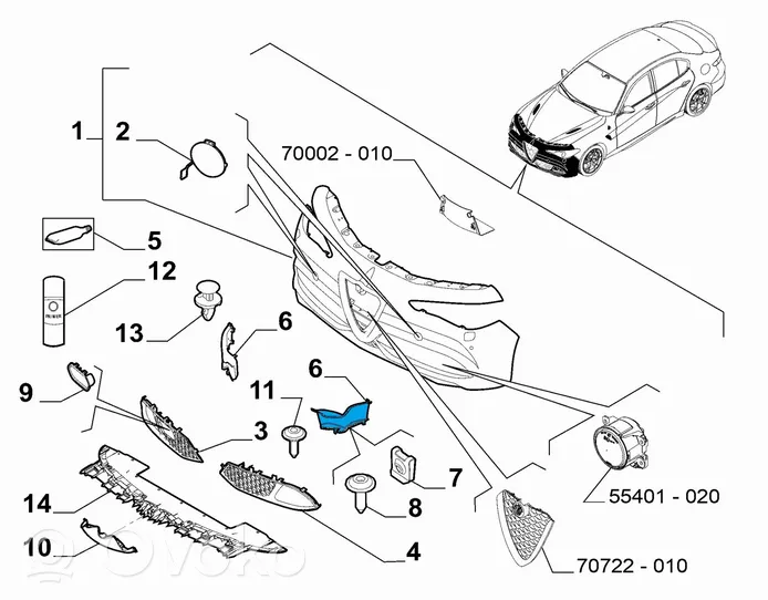 Alfa Romeo Giulia Conduit d'air de frein 156173973