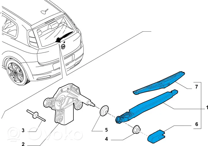 Fiat Grande Punto Takalasinpyyhkimen sulka 71751022