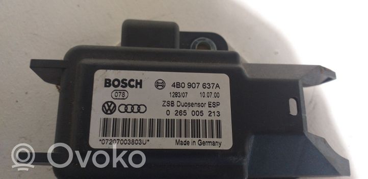 Volkswagen PASSAT B5 ESP acceleration yaw rate sensor 4B0907637A