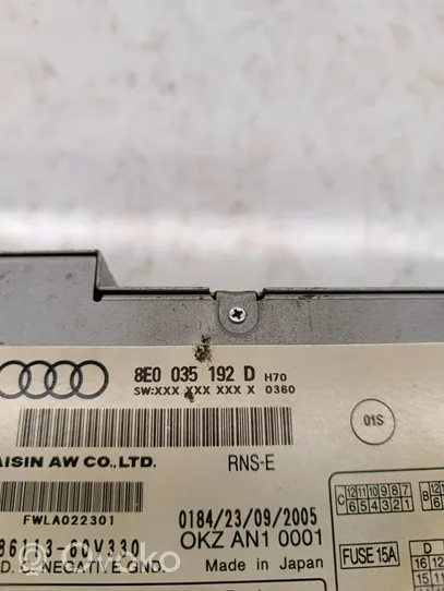 Audi A4 S4 B7 8E 8H Panel / Radioodtwarzacz CD/DVD/GPS 8E0035192D