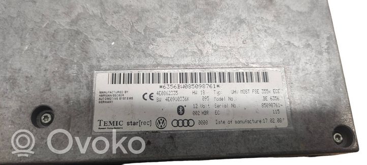 Audi A8 S8 D3 4E Muut ohjainlaitteet/moduulit 4E0862335