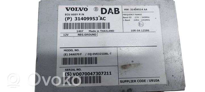 Volvo S60 Muut ohjainlaitteet/moduulit 31409953AC