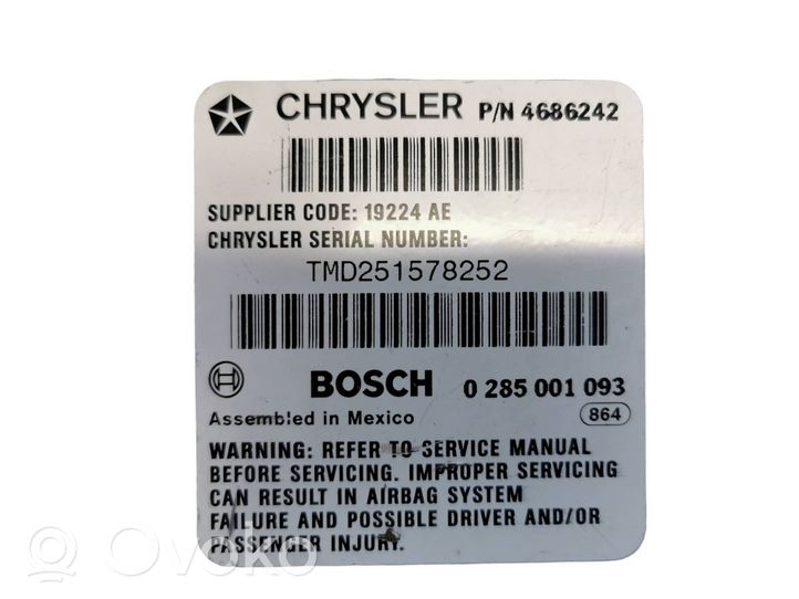 Chrysler Voyager Centralina/modulo airbag 0285001093