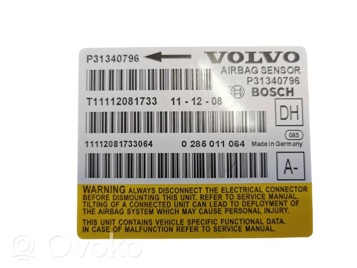 Volvo V60 Sterownik / Moduł Airbag P31340796