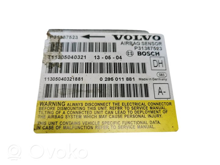 Volvo V60 Airbag control unit/module 31387523