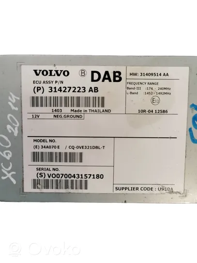 Volvo XC60 Moduł / Sterownik anteny 31427223AB