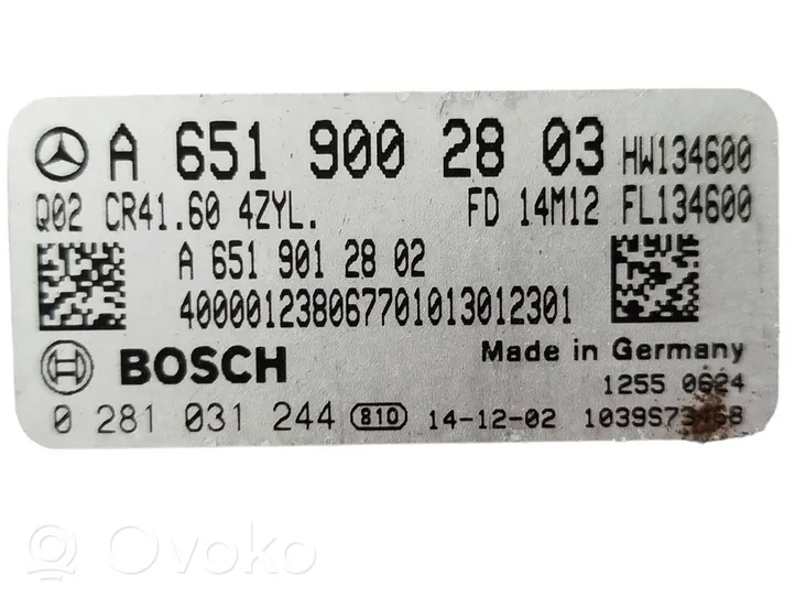 Mercedes-Benz Vito Viano W447 Sterownik / Moduł ECU A6519002803