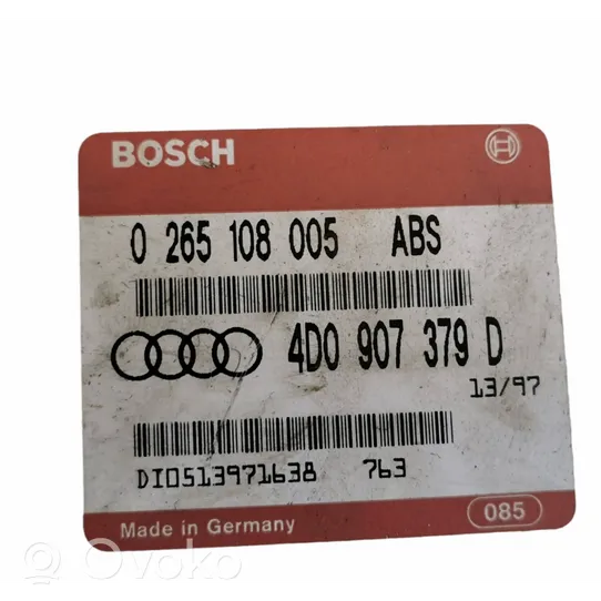 Audi A4 S4 B5 8D Moottorin ohjainlaite/moduuli 4D0907379D