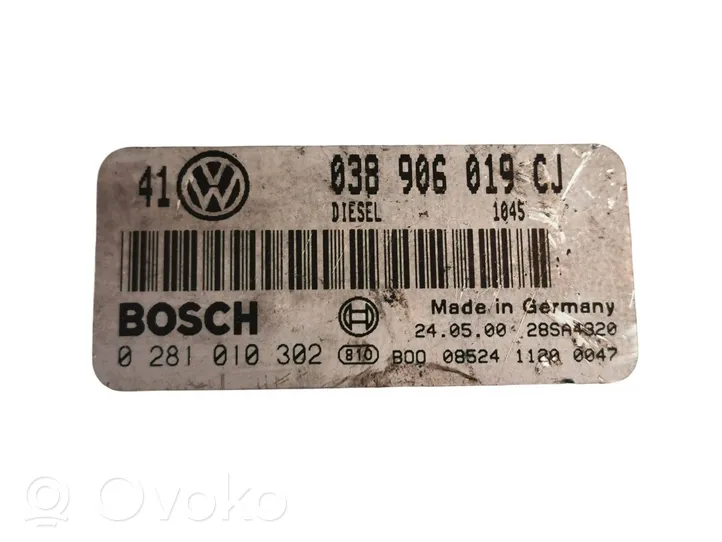 Volkswagen Bora Engine control unit/module 038906019CJ