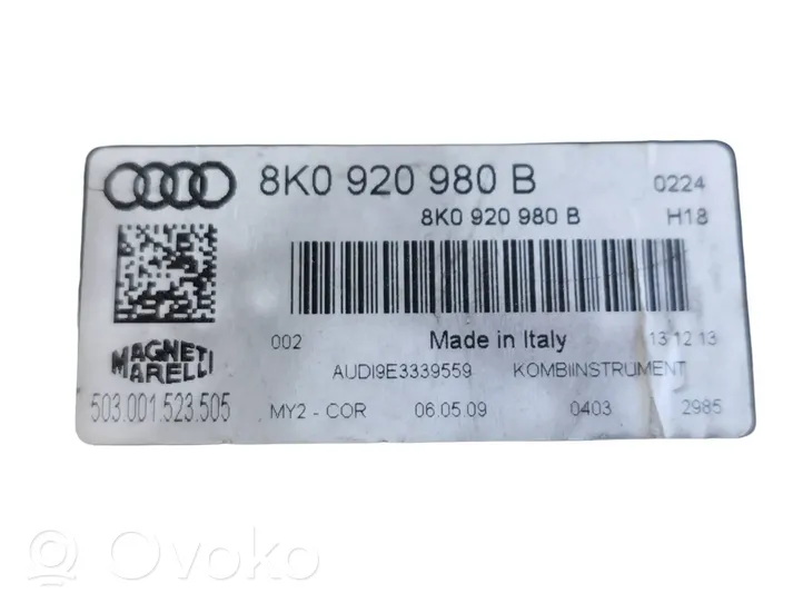 Audi A4 S4 B8 8K Tachimetro (quadro strumenti) 8K0920980B