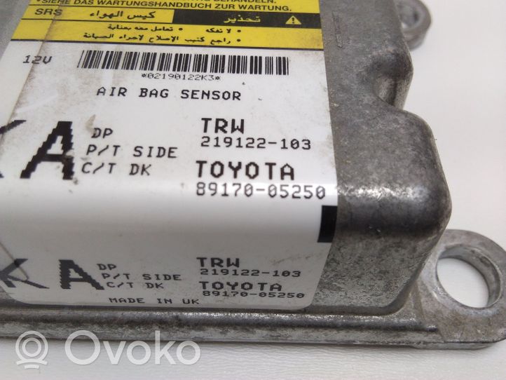 Toyota Avensis T270 Centralina/modulo airbag 8917005250