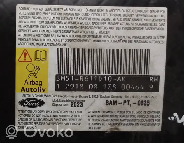 Ford Kuga I Sėdynės oro pagalvė 3M51R611D10AK