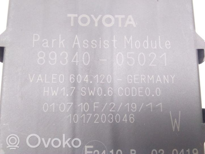 Toyota Avensis T270 Centralina/modulo sensori di parcheggio PDC 8934005021