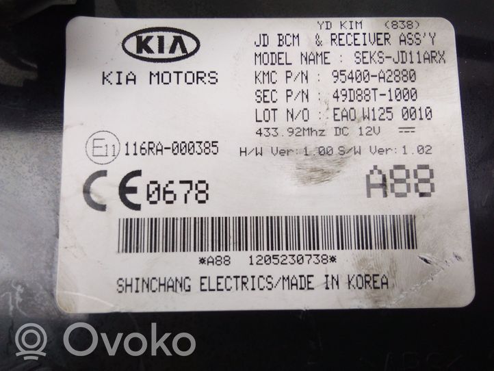 KIA Ceed Inne wyposażenie elektryczne 95400A2880