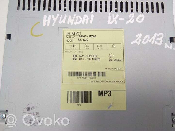 Hyundai ix20 Radio/CD/DVD/GPS-pääyksikkö 961601K000