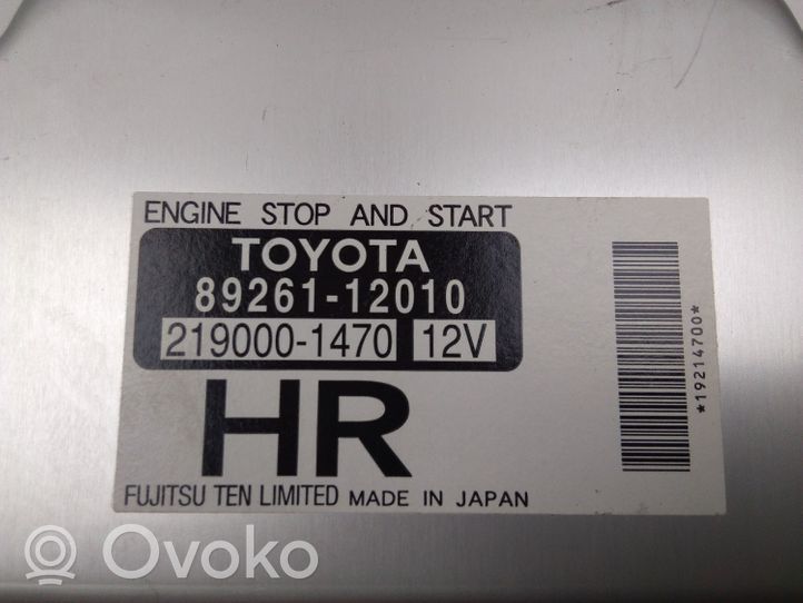 Toyota Auris 150 Inne wyposażenie elektryczne 8926112010