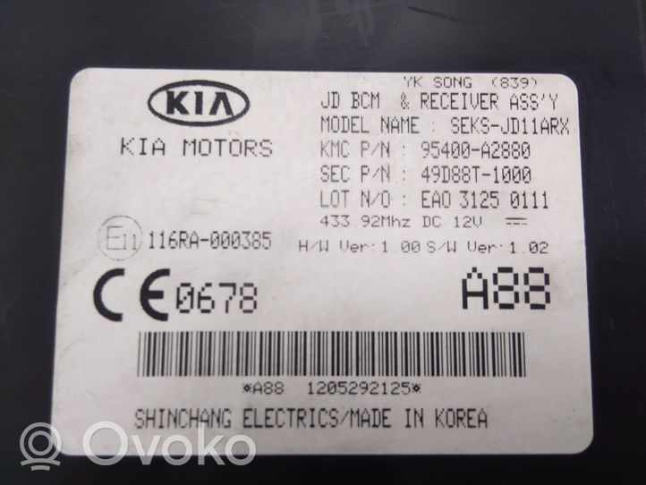 KIA Ceed Modulo di controllo del corpo centrale 95400A2880