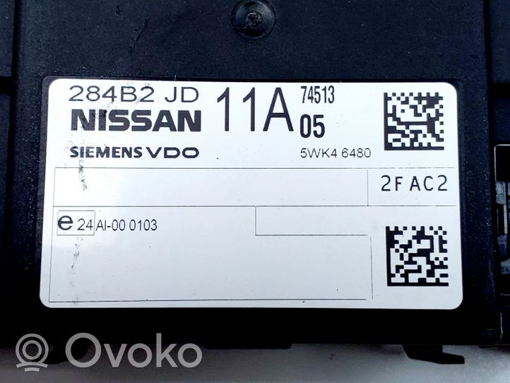 Nissan X-Trail T31 Modulo di controllo del corpo centrale 284B2JD11A