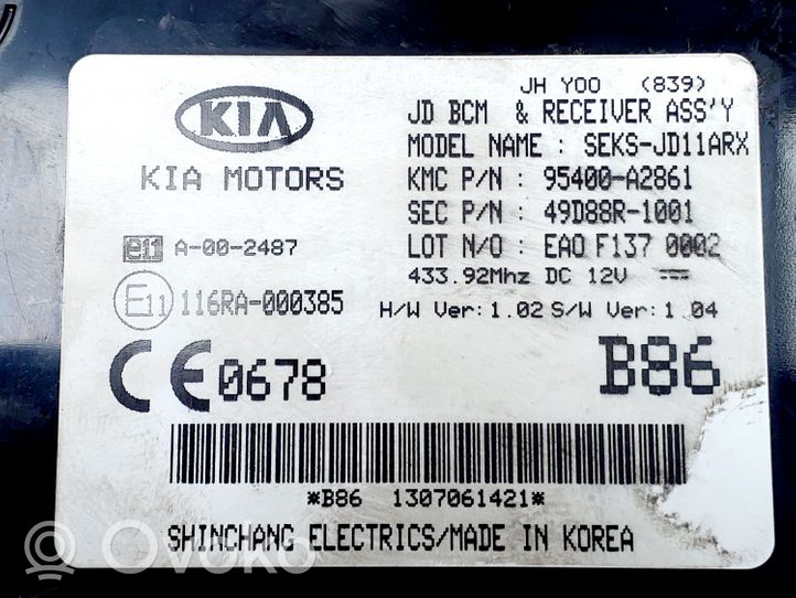 KIA Ceed Inne wyposażenie elektryczne 95400A2861