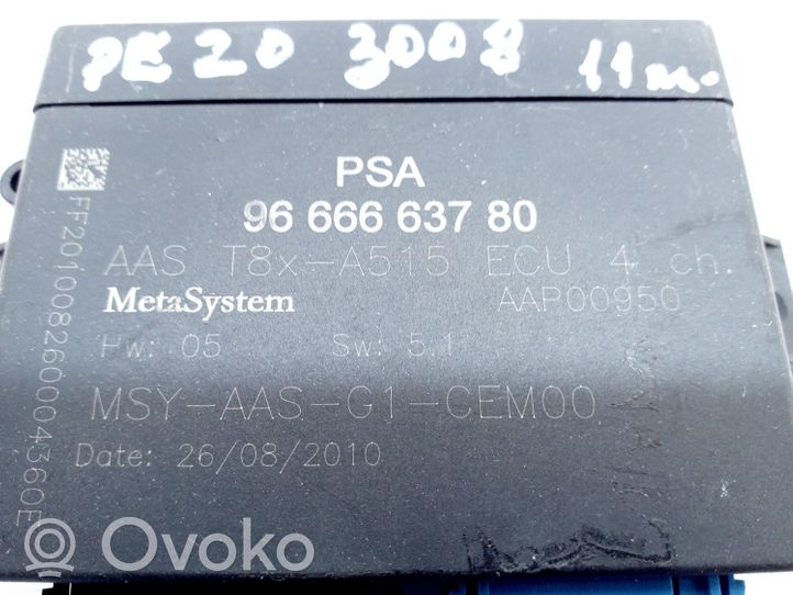 Peugeot 3008 I Pysäköintitutkan (PCD) ohjainlaite/moduuli 9666663780