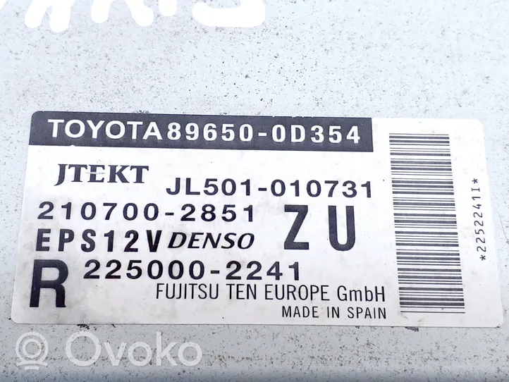 Toyota Yaris Moduł / Sterownik wspomagania kierownicy 896500D354