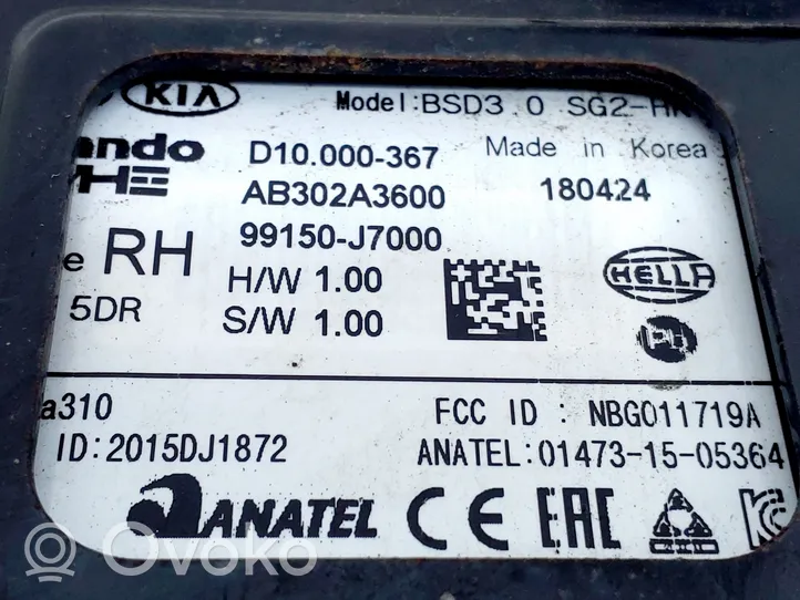 KIA Ceed Modulo di controllo del punto cieco 99150J7000