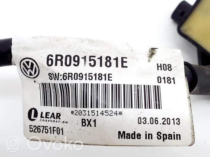 Skoda Rapid (NH) Cavo negativo messa a terra (batteria) 6R0915181E