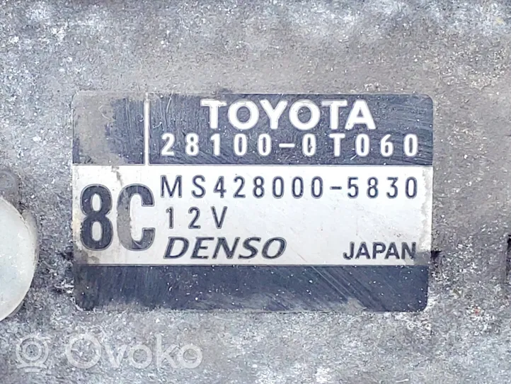 Toyota Verso Käynnistysmoottori 281000T060