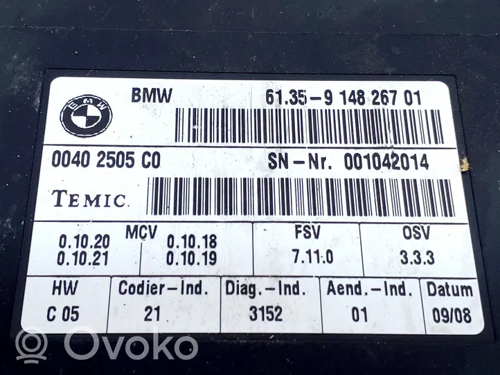 BMW 3 E92 E93 Moduł / Przekaźnik podgrzewania foteli 9148267