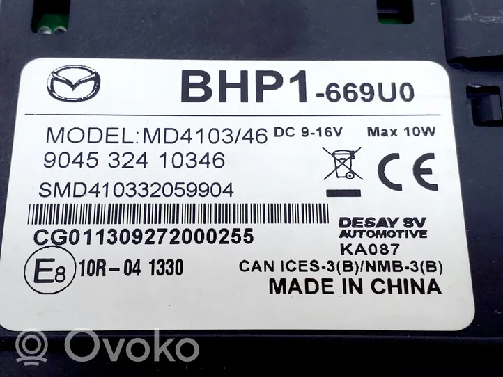 Mazda 3 II Câble adaptateur AUX BHP1669U0