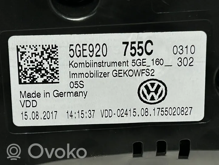 Volkswagen Golf VII Licznik / Prędkościomierz 5GE920755C